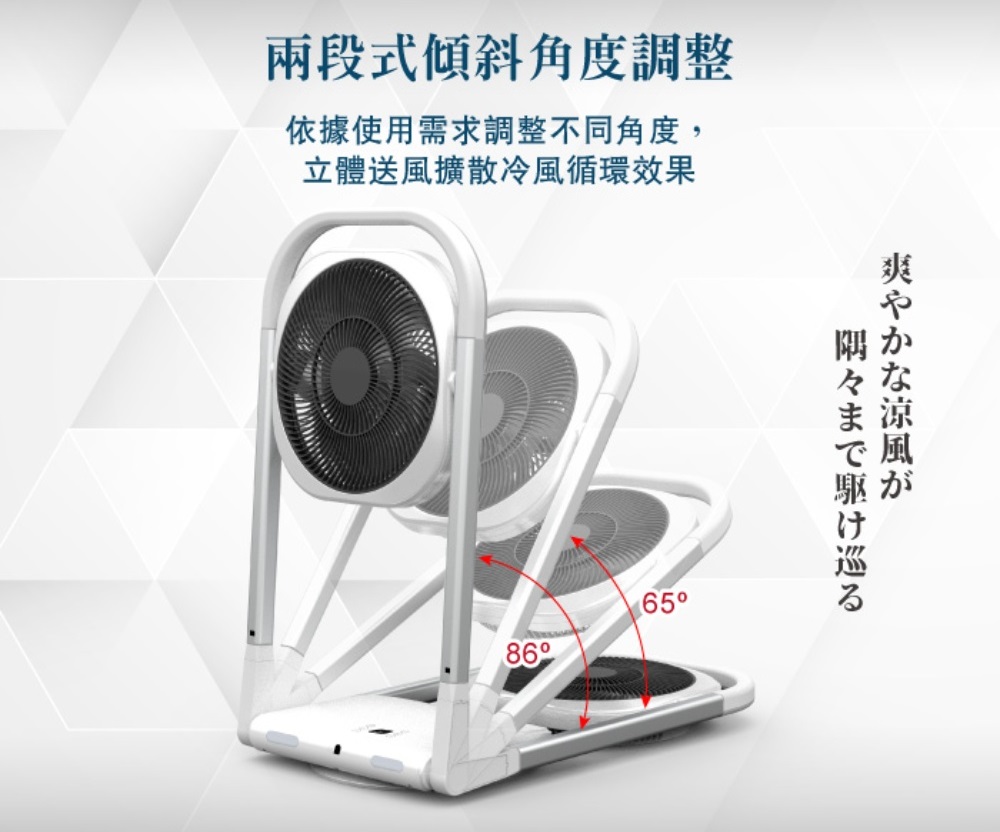 SONGEN 松井可折疊DC循環冷風扇/循環扇/涼風扇/空調扇SG-121AR