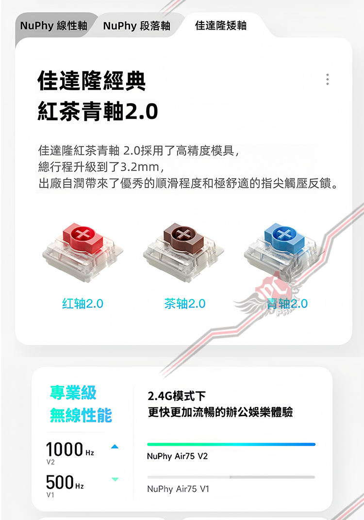 Nuphy Air75 v2  Red軸