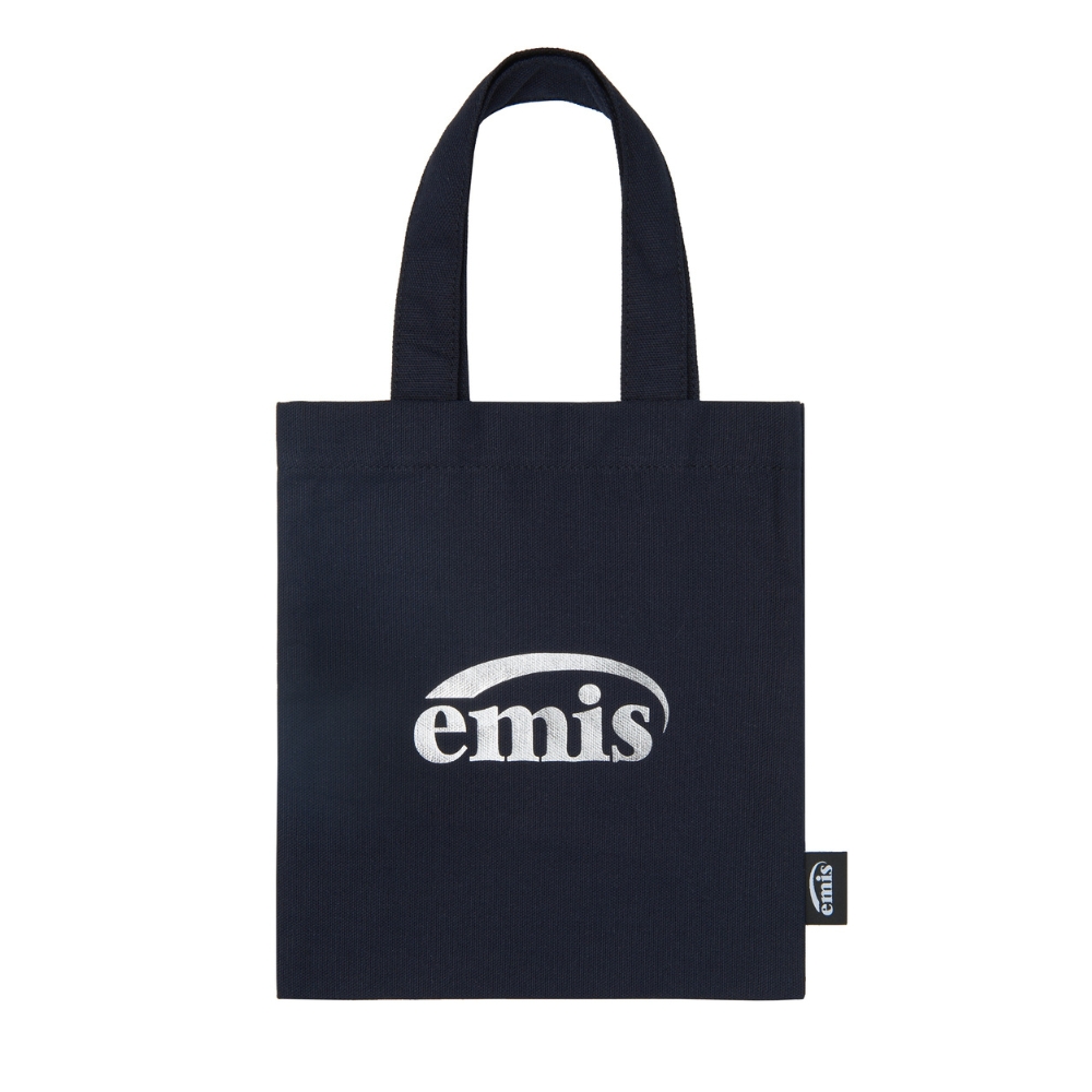 emis】韓國emis SILVER LOGO MINI ECO BAG 韓製迷你銀色標誌環保