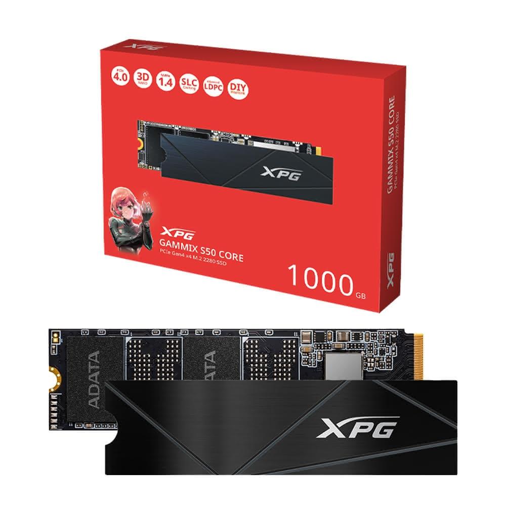ADATA 威剛】XPG GAMMIX S50 Core 1TB M.2 PCIe Gen4 贈散熱片SSD 固態硬碟