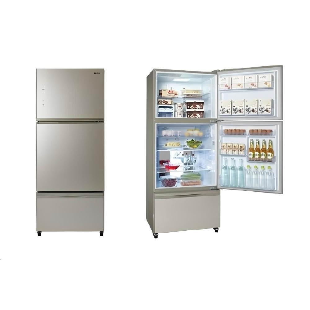 【SAMPO 聲寶】贈7-11商品卡 1500元 530L三門一級能玻璃變頻冰箱 SR-C53GDV -含基本安裝+舊機回收