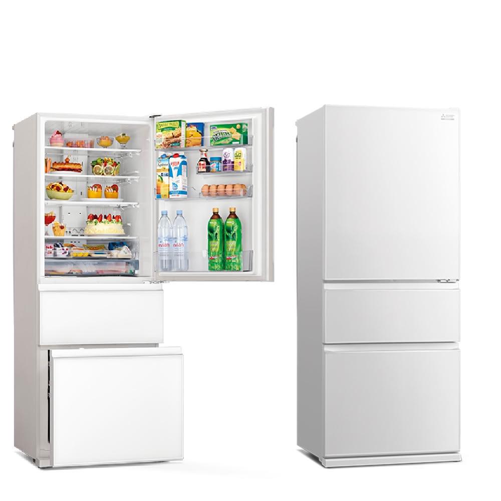 【MITSUBISHI 三菱電機】三門450L一級能變頻玻璃鏡面冰箱 MR-CGX45EP - 含基本安裝+舊機回收