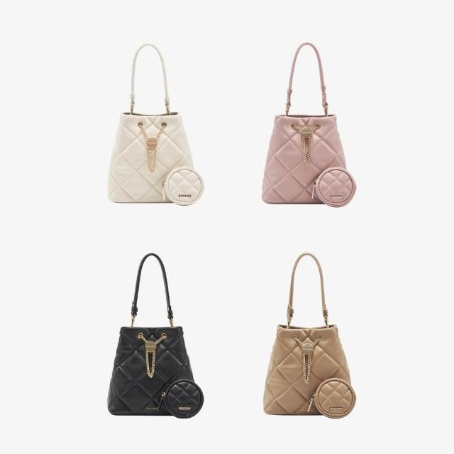 ★S'AIME★菱格絎縫束口水桶包 バケツ型ハンドバック/送料込 ☆S'AIME☆菱格絎縫束口水桶包 バケツ型ハンドバック/送料込 (S