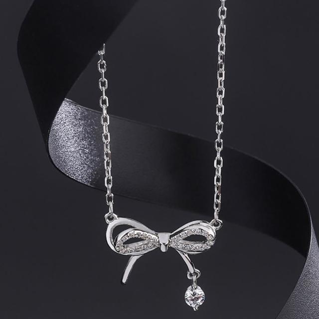 LEESA】999純銀項鍊/女生項鍊/韓國項鍊/銀飾品/蝴蝶項鍊/鎖骨