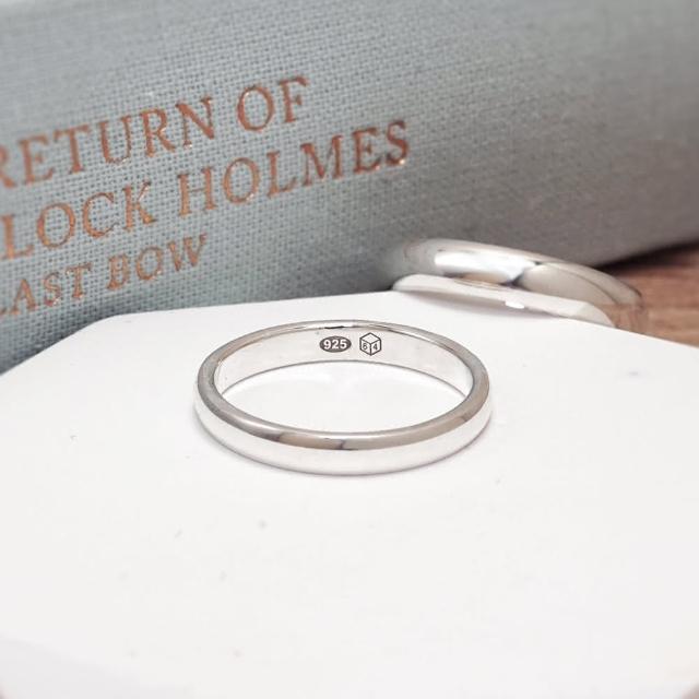 ART64】圓弧銀戒3mm 窄版(925純銀戒指男戒女戒尾戒)