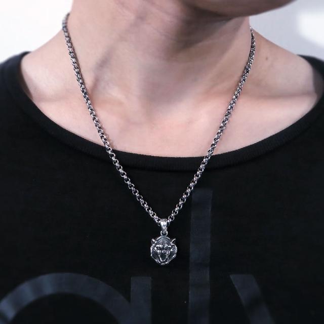 ART64】純銀霸氣猛虎老虎項鍊925純銀項鍊虎年男生項鍊