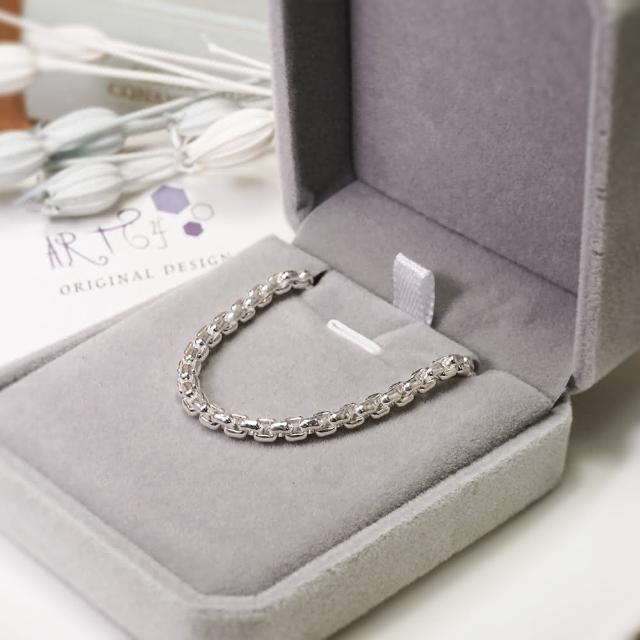 ART64】純銀寬版威尼斯項鍊圓潤版方盒鍊4mm 寬鍊18吋至32吋長鍊