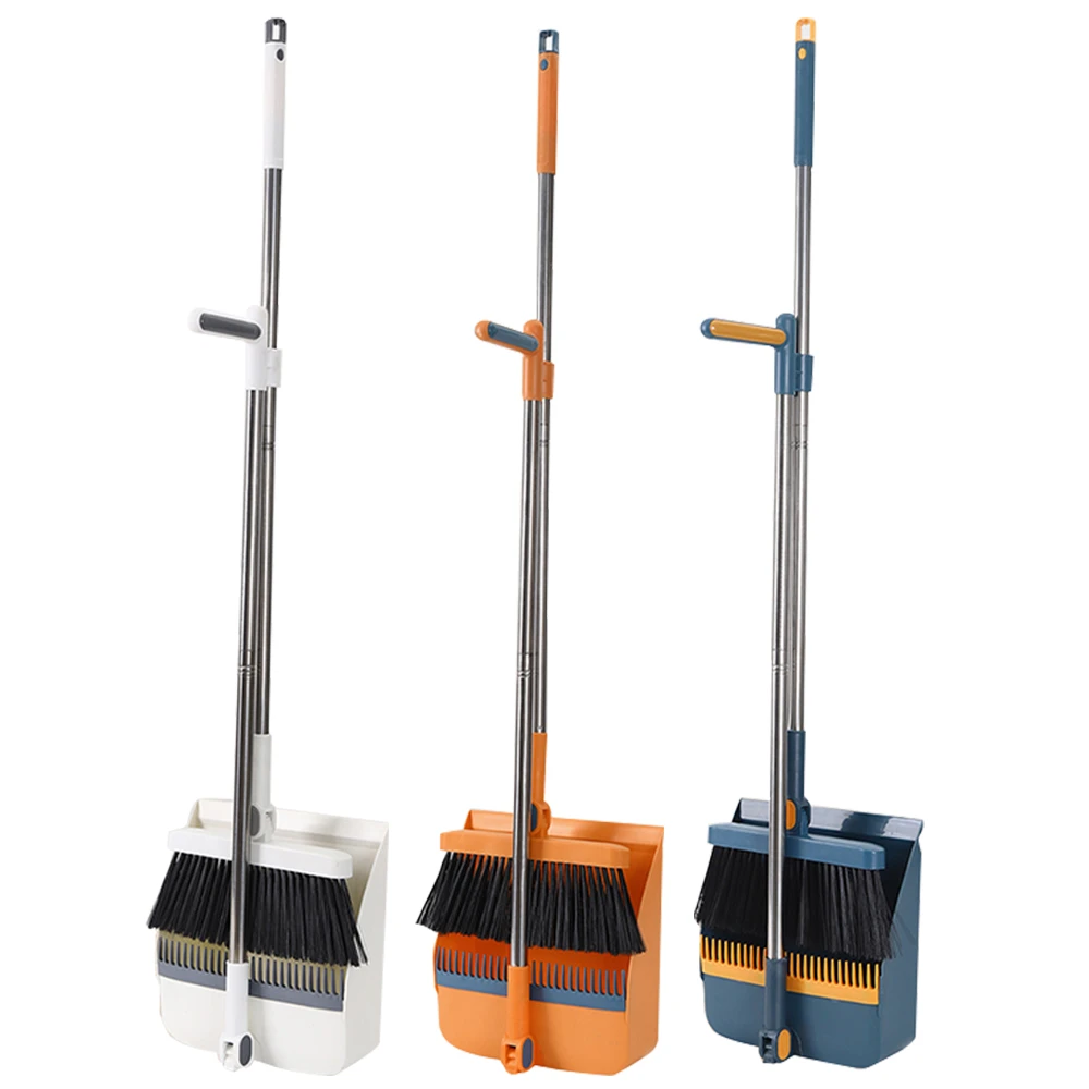 【咪咪購物】站立式掃把組｜折疊款｜一組(可折疊掃把組 折疊旋轉掃把 清潔 家用掃把 打掃 掃 掃把具 折疊畚箕 畚箕組 畚斗組 刮毛畚箕 掃地神器)