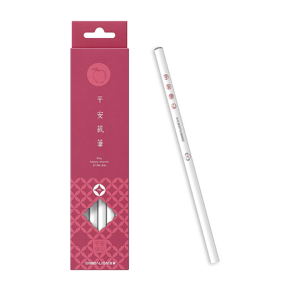 SIMBALION 雄獅文具】平安籤筆圓桿塗頭鉛筆-HB 12支入/