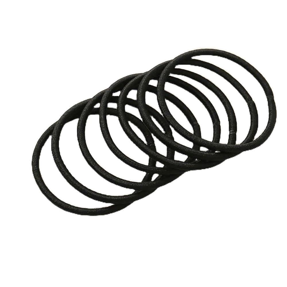 無接縫髮圈100入黑色髮圈橡皮筋髮圈橡皮圈彈力髮圈高彈力髮圈