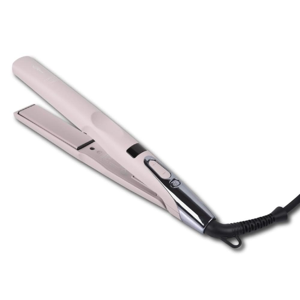 【KINUJO】薄霧白茶陶瓷離子夾 (薄霧陶瓷造型夾 國際電壓 快速升溫 多樣造型 液晶顯示__Kimi極美職人推薦)