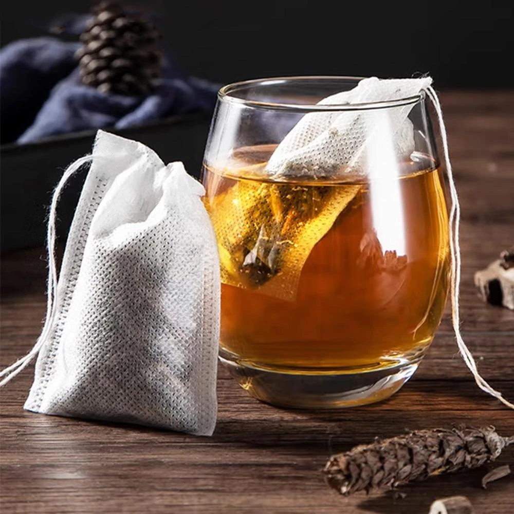 抽線式茶包袋｜100入 抽線過濾袋 中藥袋 滷包袋 泡茶袋 花茶袋 隔渣袋 無紡布泡茶袋 濾茶袋 沖茶袋