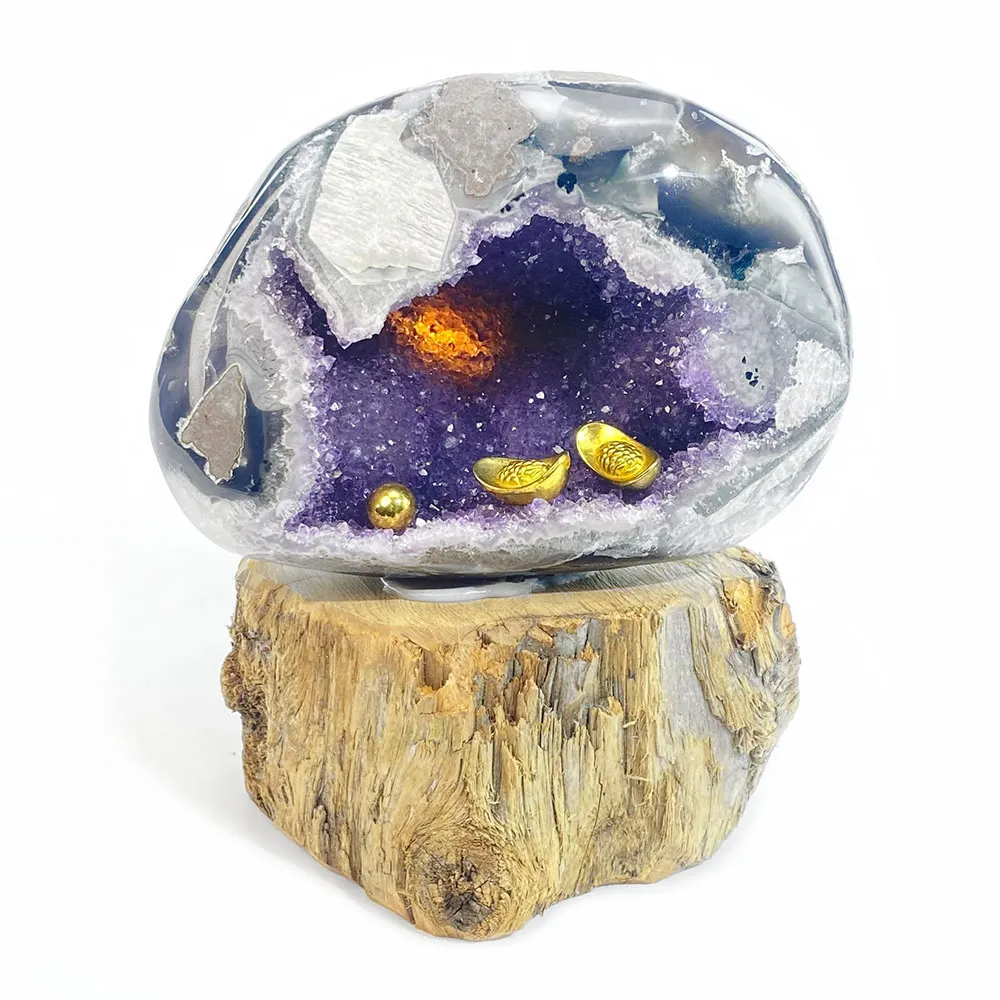 錢袋子瑪瑙水晶洞,蕊晶水晶珠寶礦石- momo購物網- 好評推薦-2026年3月