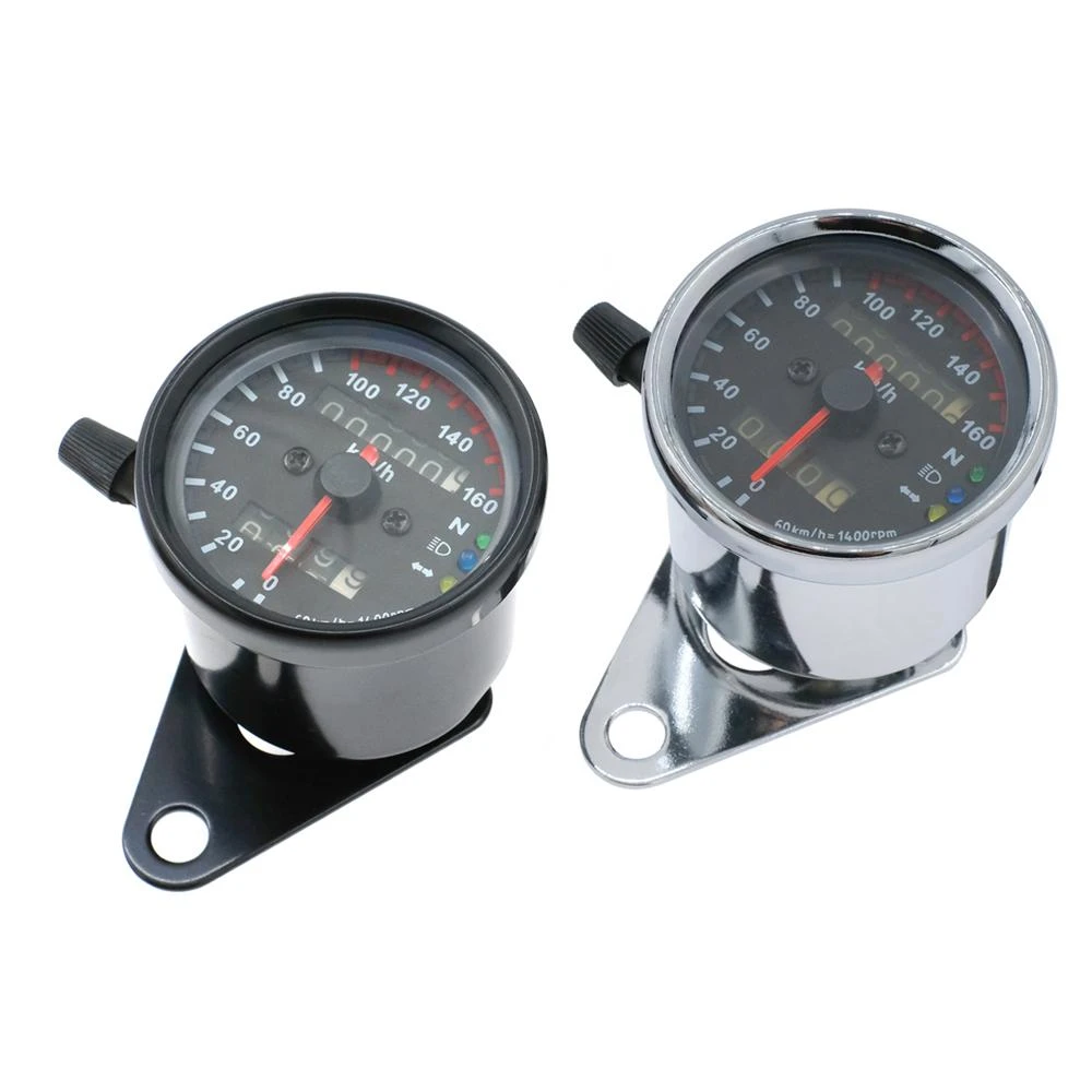 【Supamoto】時速 里程 雙里程 里程表 小錶 小表 含指示燈 復古 咖啡 極簡 簡化