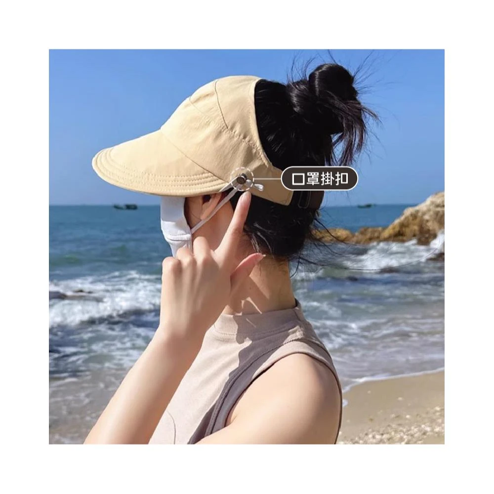 防曬帽 可扎馬尾 遮陽帽 防曬帽子 帽子 棒球帽 空頂帽 漁夫帽 鴨舌帽 防曬 遮陽 夏天防曬