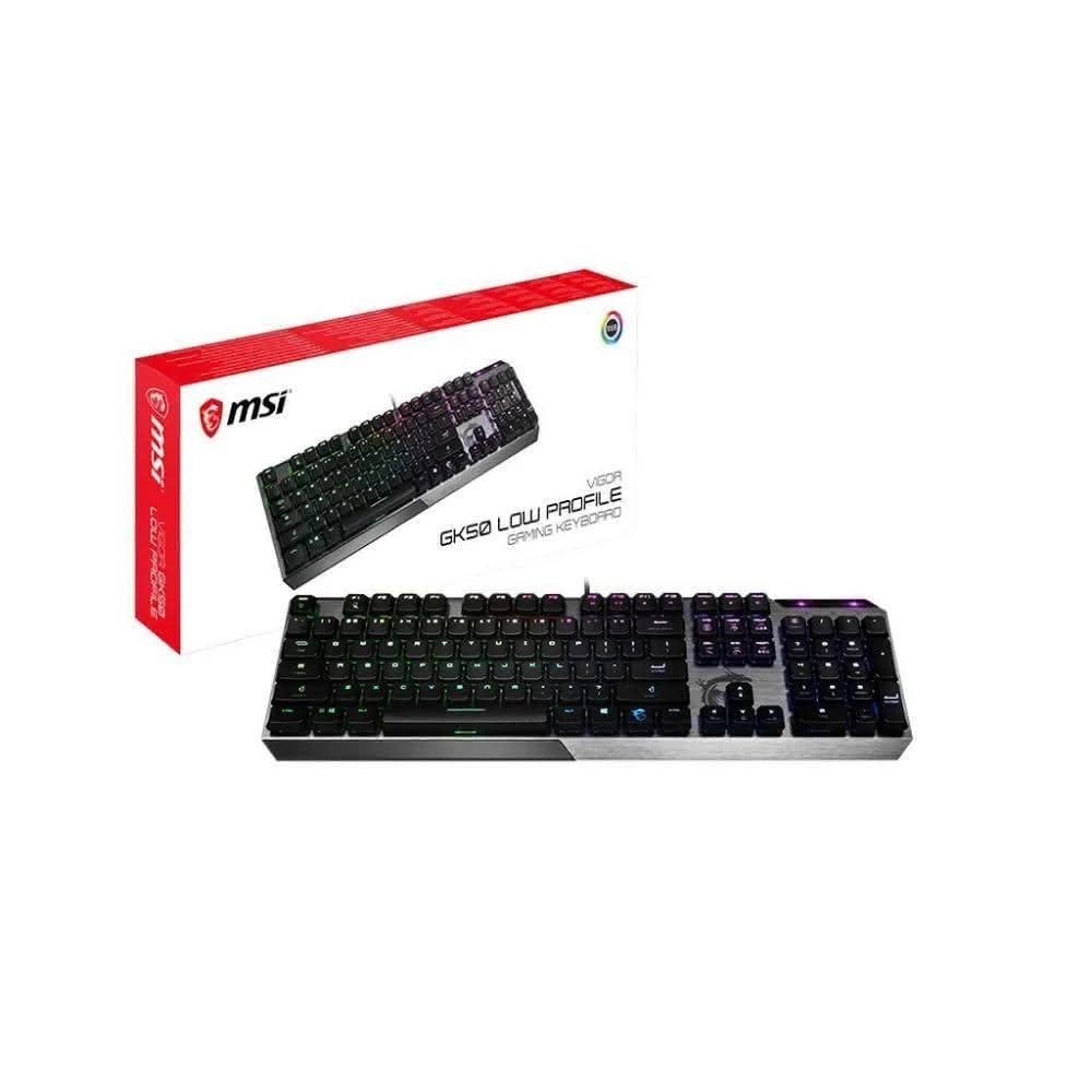 【MSI 微星】MSI微星 Vigor Gk50 Low Profile有線/凱華軸/懸浮/中文/RGB/機械式/鍵盤