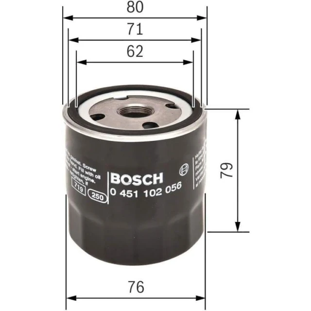 【BOSCH 博世】P 2056機油濾芯 機油濾清器 機油芯 FISTA FOCUS CX-5 MAZDA 3 KUGA 適用(P 2056機油濾芯)