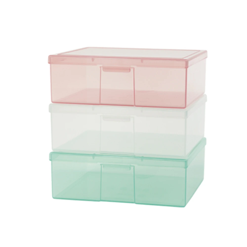 佳斯捷 飛卡01透明收納盒-1入(整理盒文具盒口罩盒單入)