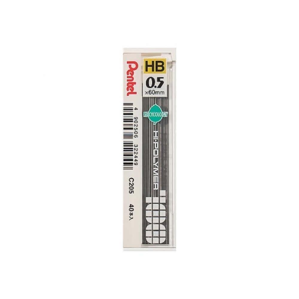 【Pentel】Pentel 飛龍 C205 自動鉛筆芯0.5mm 40支入筒 HHBB2B3B4B 筆(飛龍 C205)
