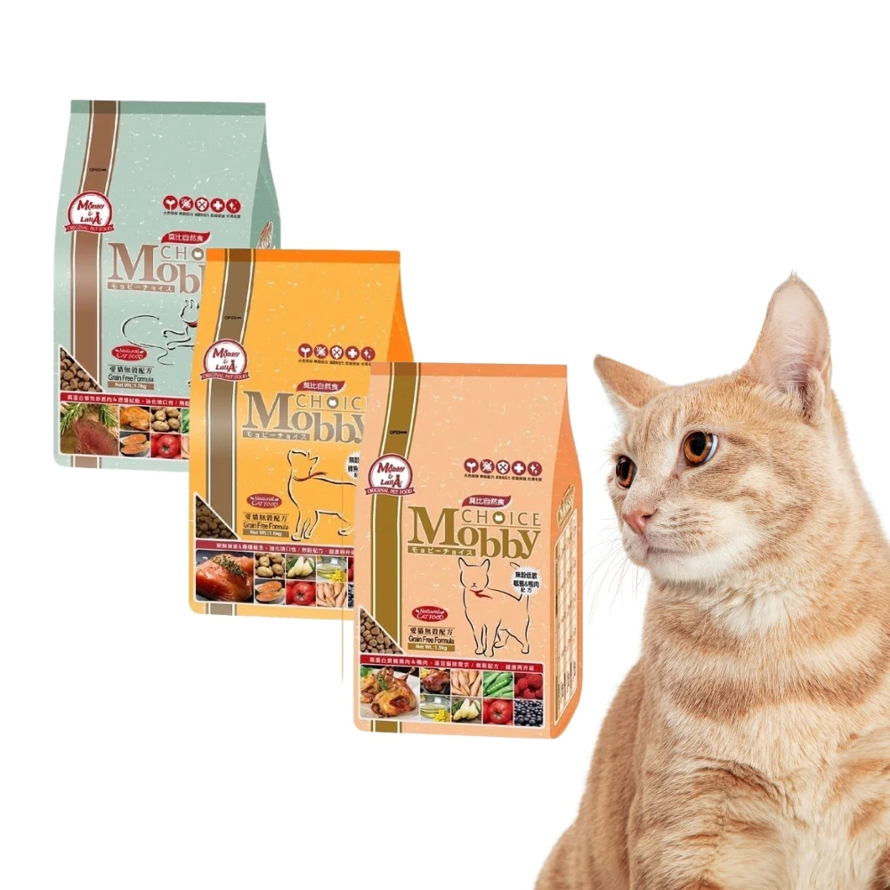 【Mobby 莫比】3kg 無穀愛貓配方貓飼料/鹿肉鮭魚/鵪鶉鴨肉/鱒魚燻鮭