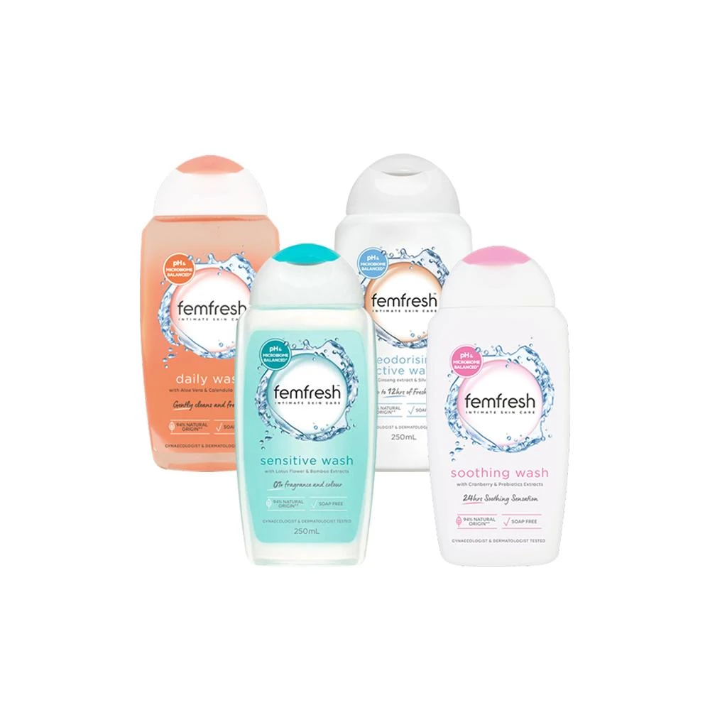 【femfresh 芳芯】女性私密處洗護液 250ml(日用/加強/敏感/防護 四種味道)