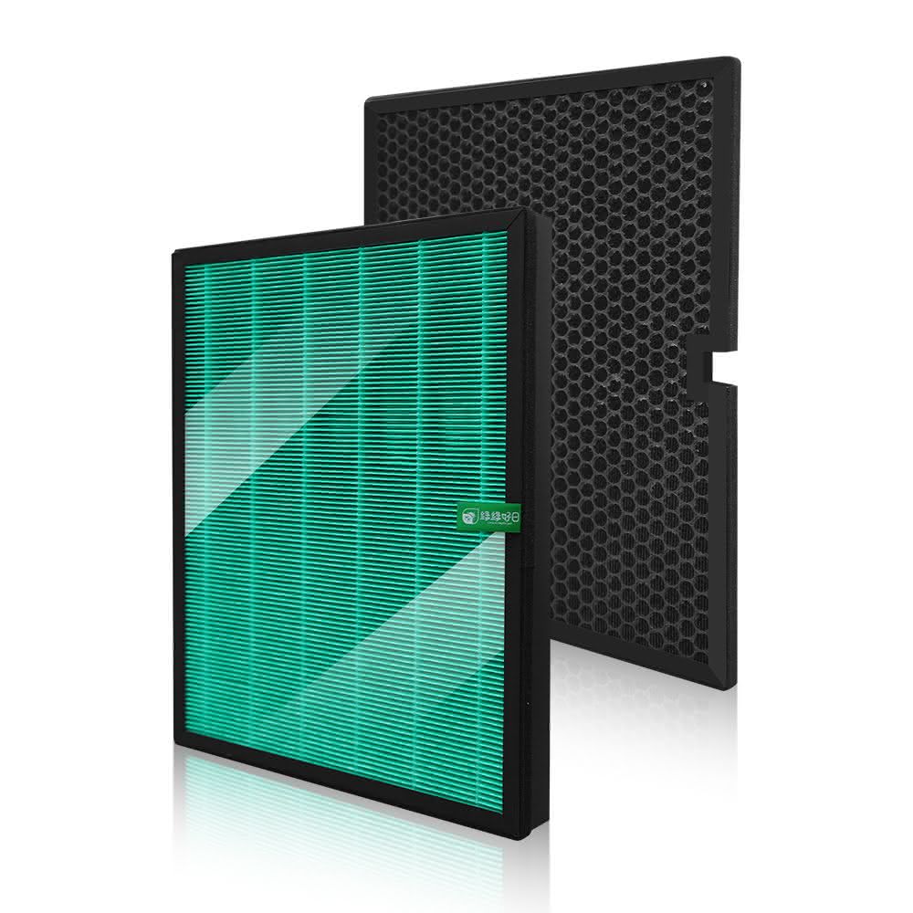 【Have Green Days 綠綠好日】適用 Winix Master 360度 HEPA 抗菌濾芯 顆粒活性碳濾網 AMSU990-IWT IWK(EPA抗菌濾芯 蜂巢顆粒活性碳)