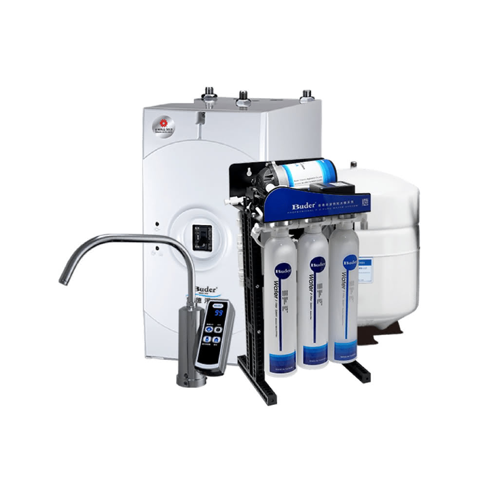【Buder 普德】BD-3004NI 廚下型冷熱觸控飲水機 搭配 RO-2604 五道RO逆滲透純水機省錢王-專業快速安裝