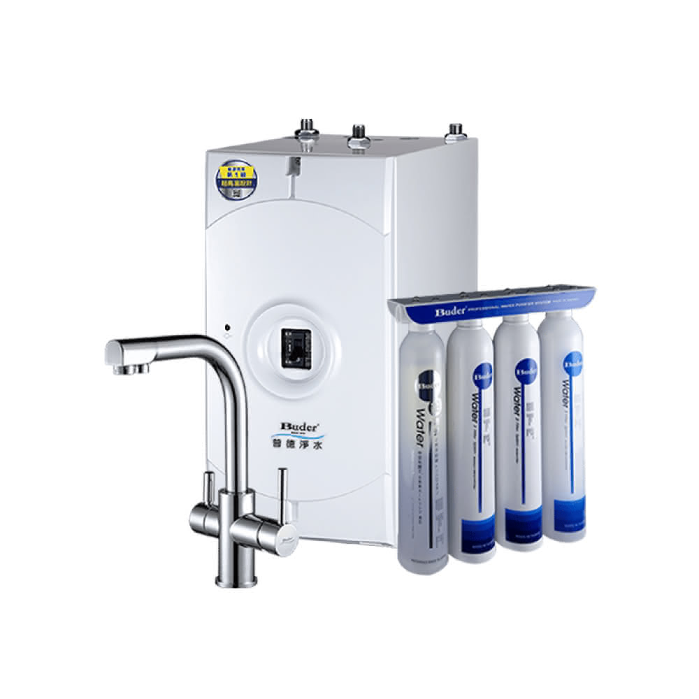 【Buder 普德】BD-3004BF 四合一龍頭 冷熱廚下飲水機 搭配 DC-1604 四道生飲淨水器省錢王-專業快速安裝
