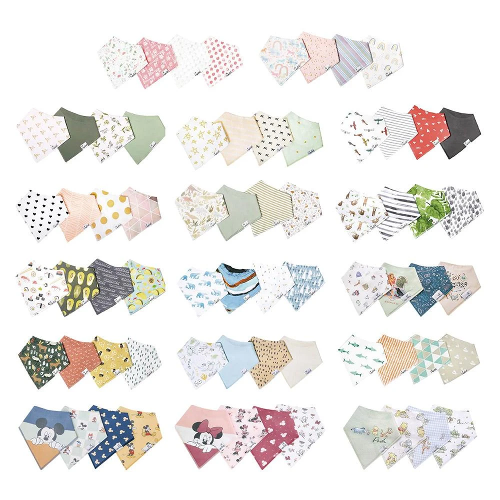 【Copper Pearl】時尚三角兜4件組｜多色可選｜寶寶圍兜