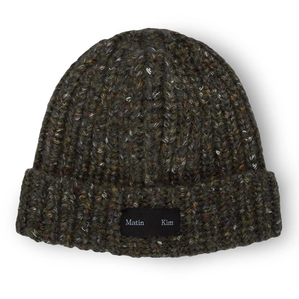 預購韓國MATIN KIM MATIN MIXED YARN BEANIE 韓製混紡紗線毛帽卡其KHAKI
