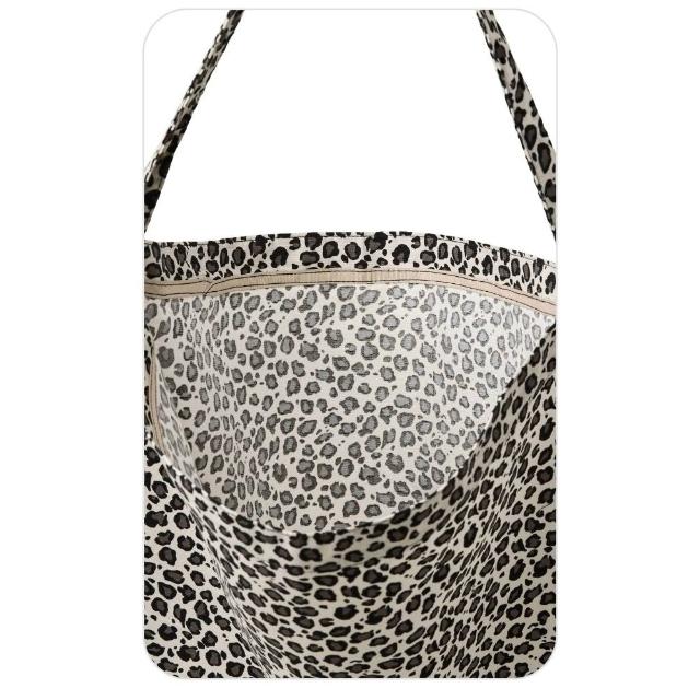 emis】現貨+預購韓國emis LEOPARD CORDUROY ECO BAG 豹小包白色WHITE