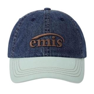 ●EMIS● WASHED DENIM BALL CAPBLUEBROWN m1037_1334353 WASHED DENIM BALL CAP-BLUE/NAVY - EMIS
