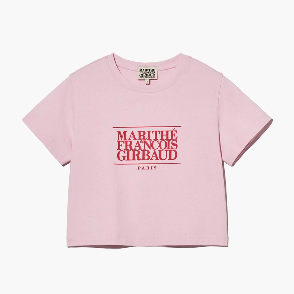 Marithe☆25SS W HEART WAPPEN CROP RINGER TEE （3color） MARITHE FRANCOIS GIRBAUD】預購韓國MARITHE W HEART WAPPEN