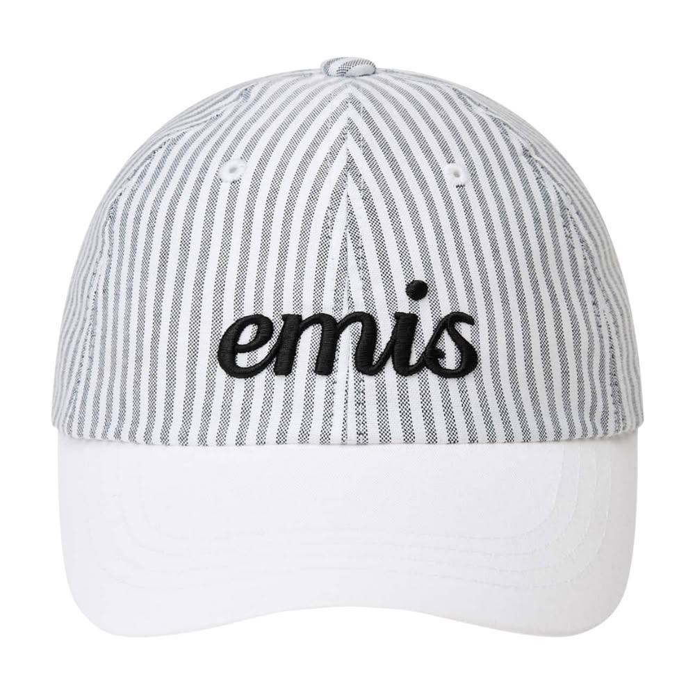 emis】預購韓國emis STRIPE BALL CAP 韓製條紋配色棒球帽黑色BLACK