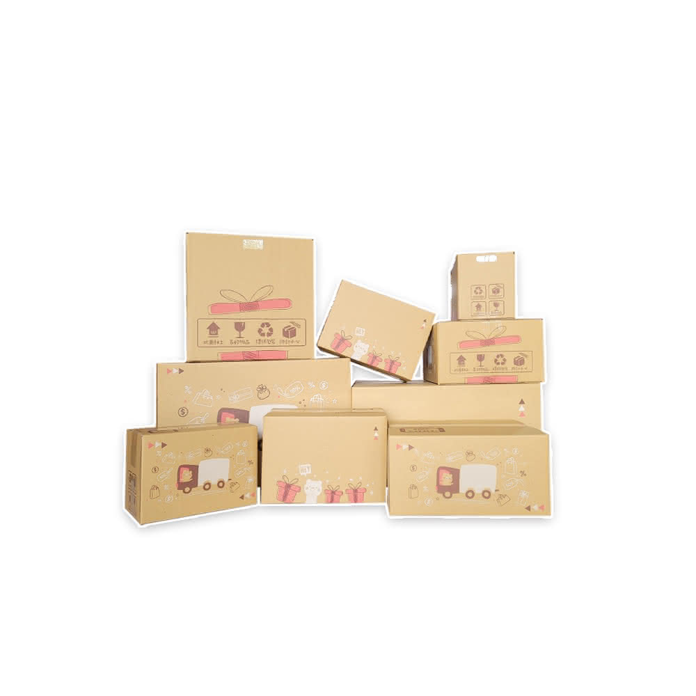 UV緩衝瓦楞彩繪紙箱-8號200張入(MIT台灣製超商紙箱超取紙箱小