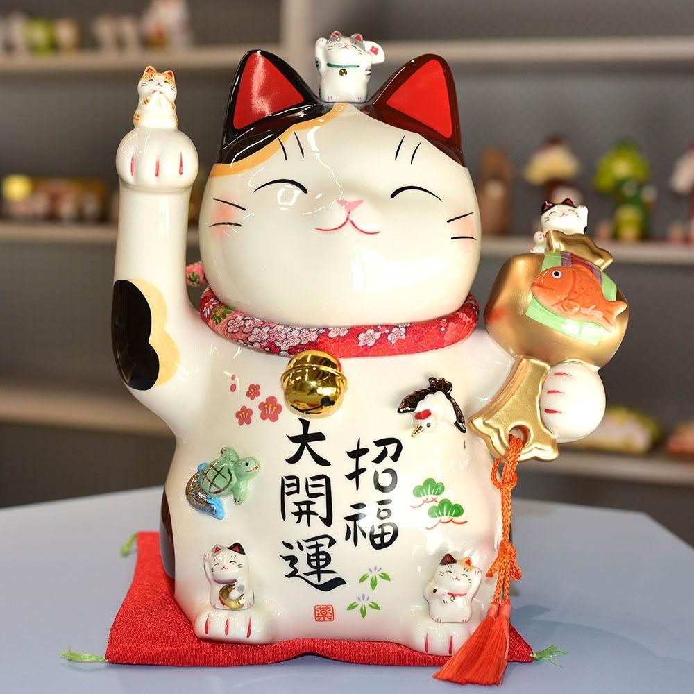 招き猫★古民家 吉祥 縁起 福寿 招福 吉兆 商売繁盛 貯金箱 骨董 粋 レトロ 招き猫☆古民家 吉祥 縁起 福寿 招福 吉兆 商売繁盛 貯金箱 骨董