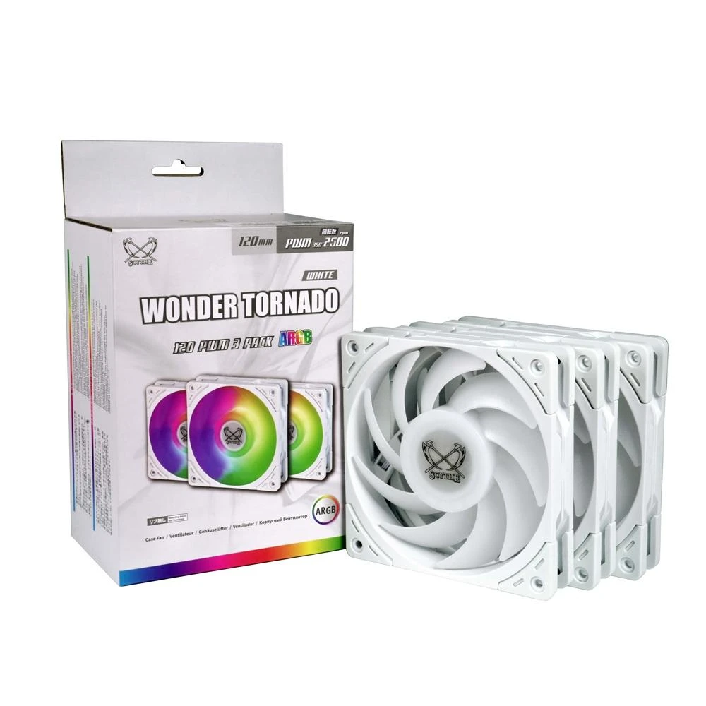 【SCYTHE】鎌刀  霓風丸 2500 散熱風扇-三入組(WT1225FD25WARX3-P)