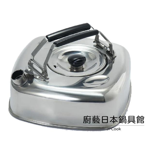茶壺2 杉山金屬】2.8L 不鏽鋼方型茶壺｜附濾網(可推疊水壺)