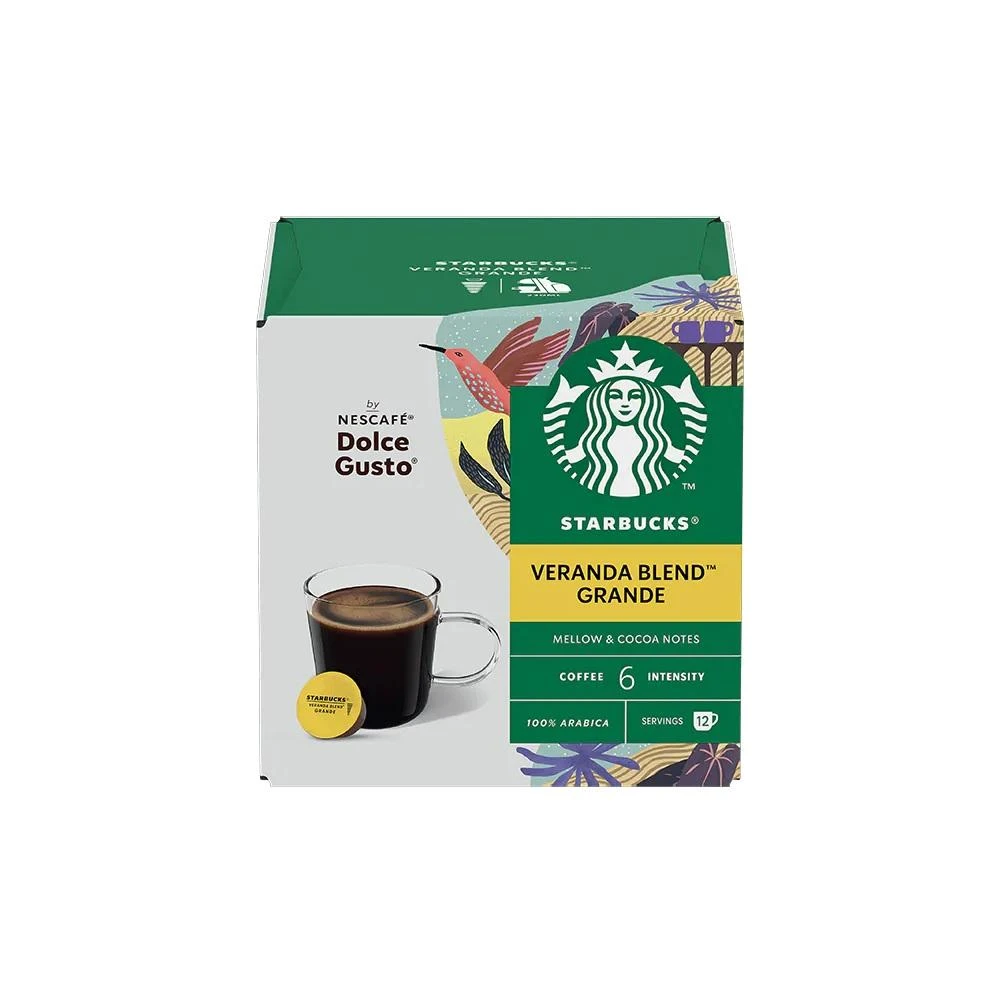 【NESCAFE Dolce Gusto】星巴克系列-閑庭美式咖啡膠囊 12顆/盒 (適用雀巢多趣酷思咖啡機)