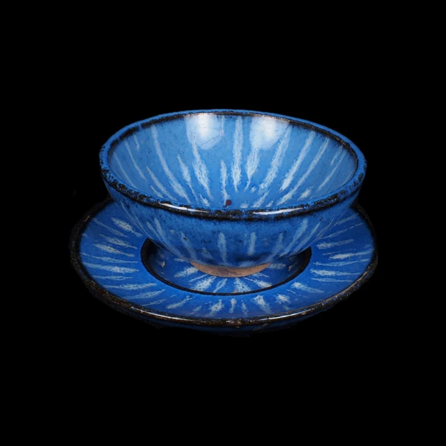 宋時代 古陶磁器 鈞窯 藍紫釉 茶盞 杯盞 建盞 茶道具