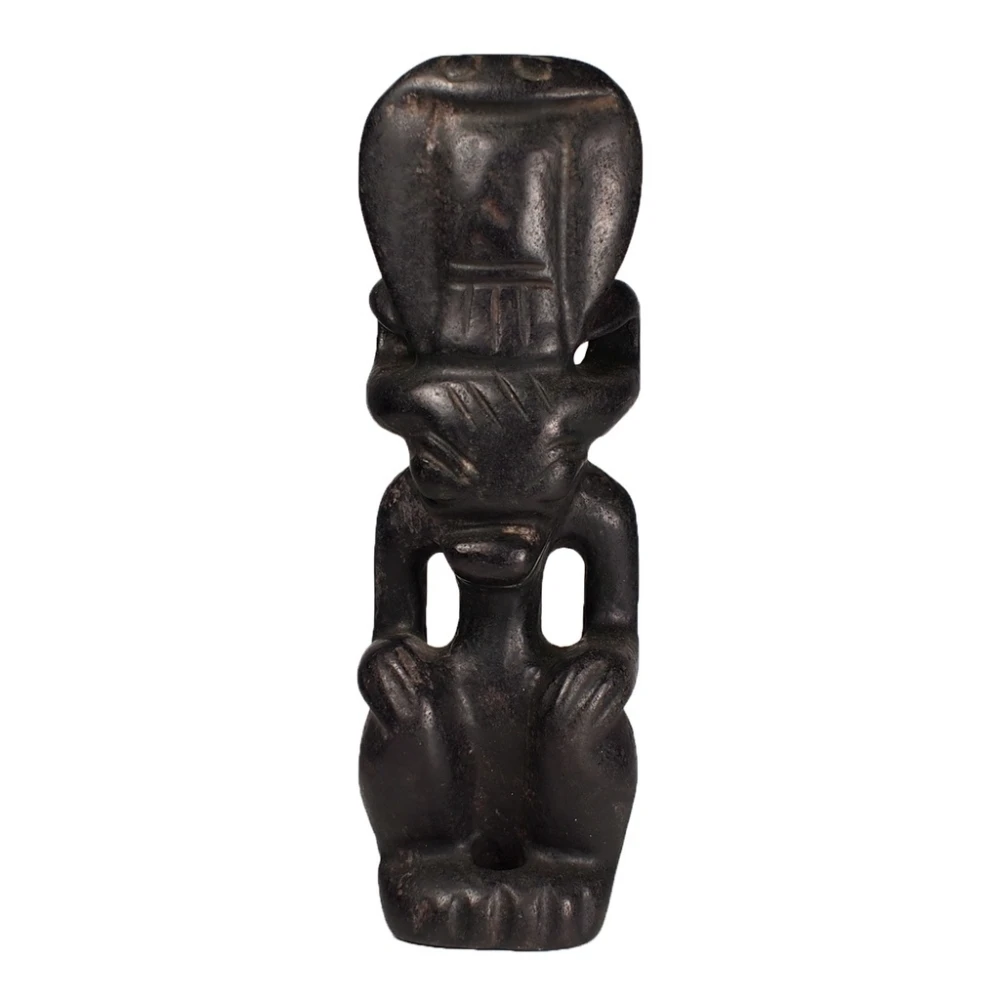 《博古珍藏》隕石雕太陽神扛鷹擺件 1.5公斤 紅山文化文物 老陀工 皮殼厚實 早期收藏