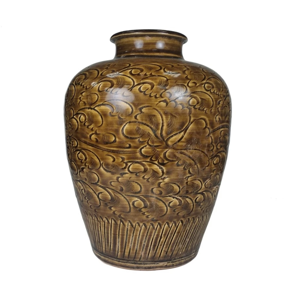 中国宋時代吉州窯花瓶(佳林商事) A Jizhou painted 'bird and flower' bottle vase, Southern