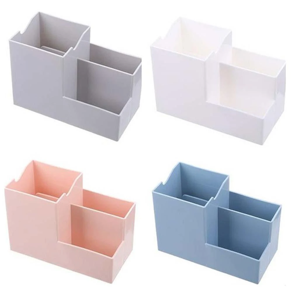 桌面收納四格筆筒 (收納盒 收納筒 筆筒 化妝品收納 桌面收納 文具收納 分類整理 辦公事務 開學季)