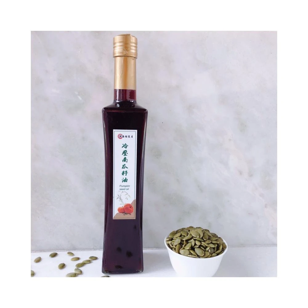冷壓初榨南瓜籽油，500ml，買就送低鹽手工麵線一包！