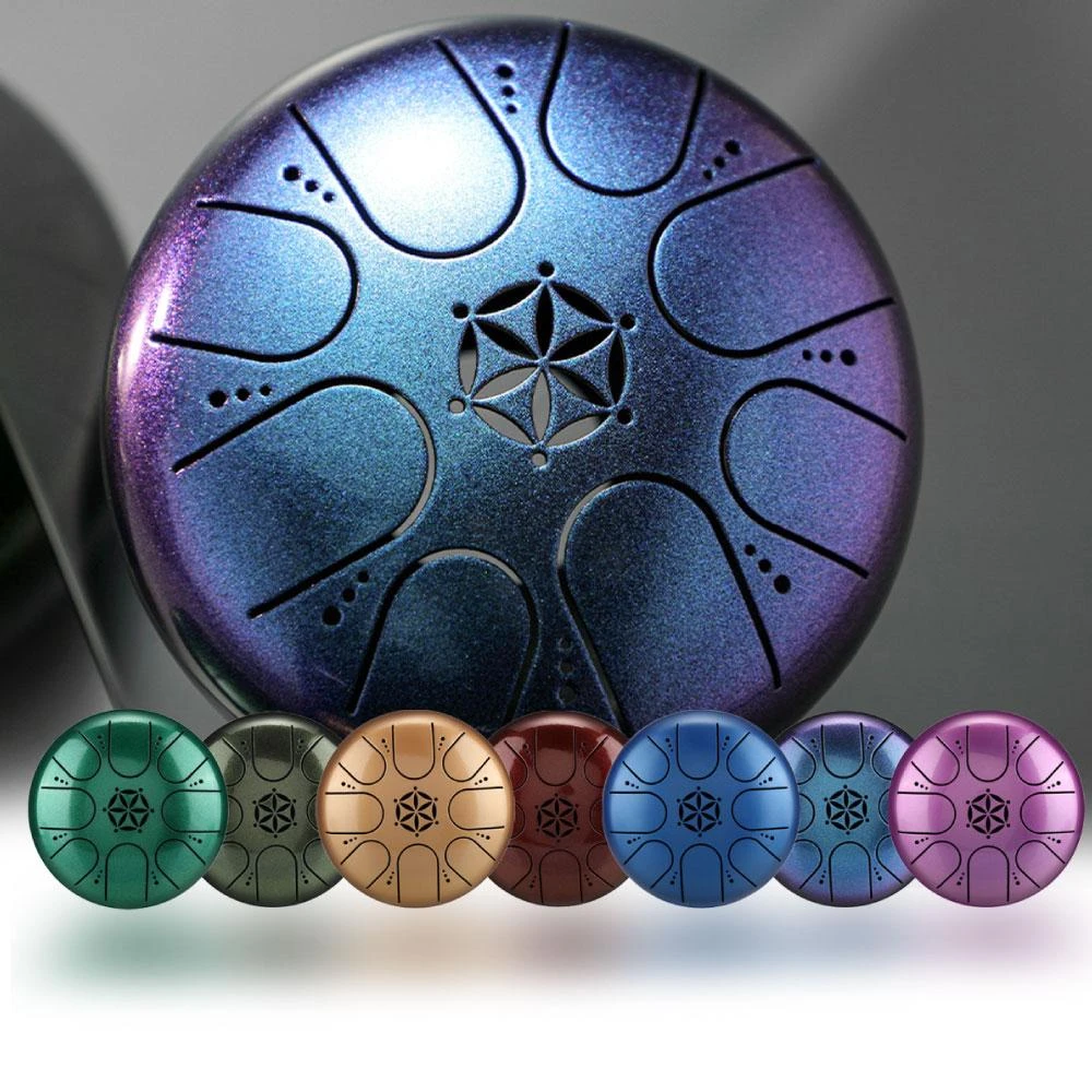 【HLURU 魯儒】生命之花 5吋8音 C調 空靈鼓 旅行鼓 攜帶鼓 無憂鼓 鋼舌鼓 冥想樂器 含包包