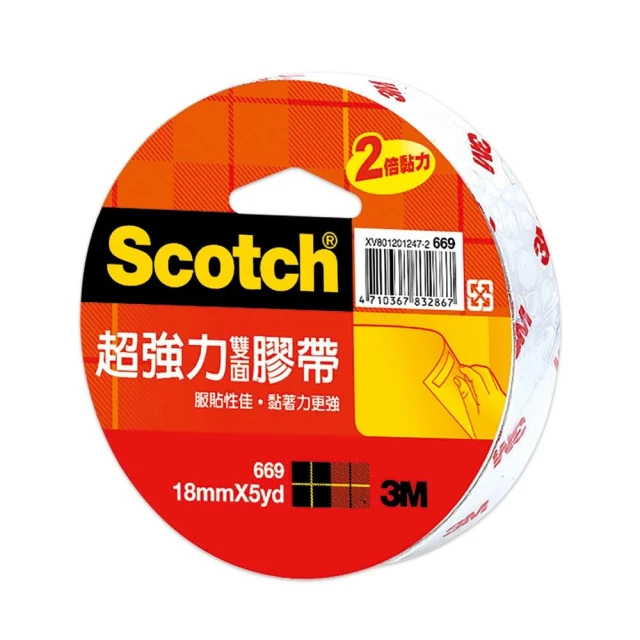 【3M】3M 669 Scotch 超強力雙面膠帶24MM/12mm/18mmx5YD