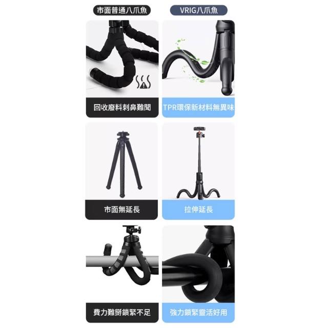 VRIG TP-22 八爪魚延長三腳架36.7-56.9cm 章魚腳章魚腳架伸縮桿