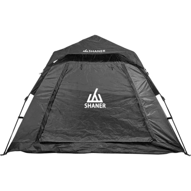 【SHANER】All The View速開帳篷-墨硯黑-摩卡棕-1秒速開/獨家雙配色可選/5面風景全開/防水壓膠