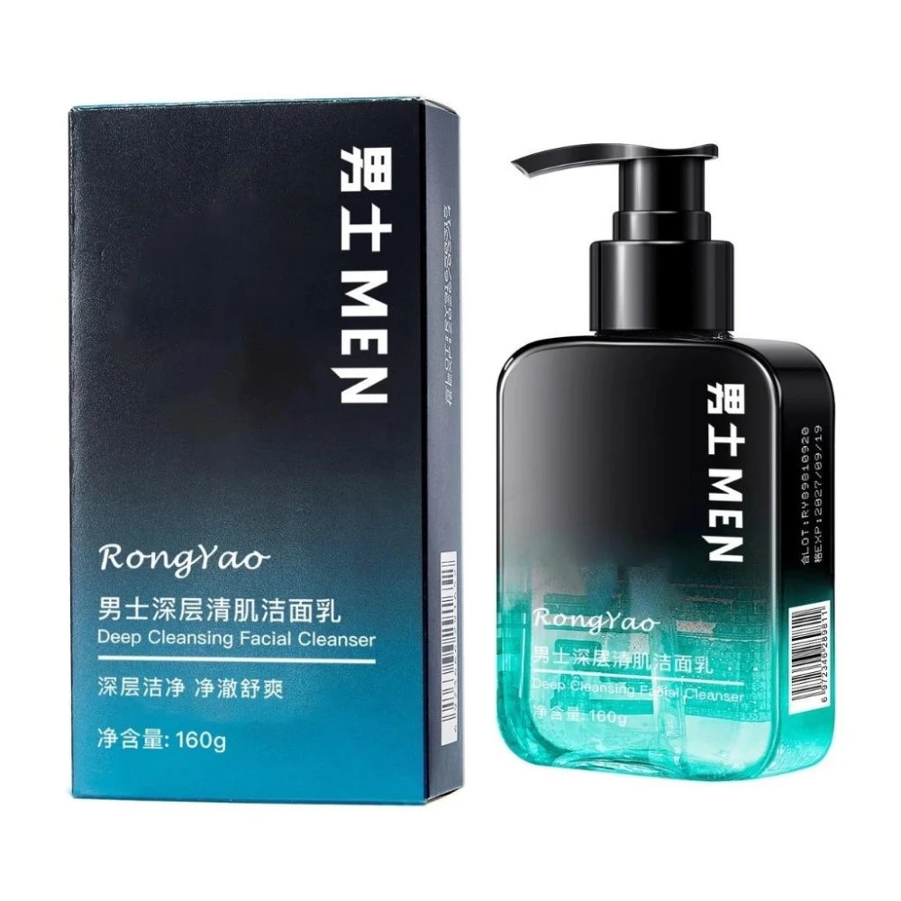 【7822 shop】男士深層清肌潔面乳 洗面乳 160g 深層清潔 除蟎淨痘 補水保溼 收縮毛孔 清爽控油 水潤不緊繃