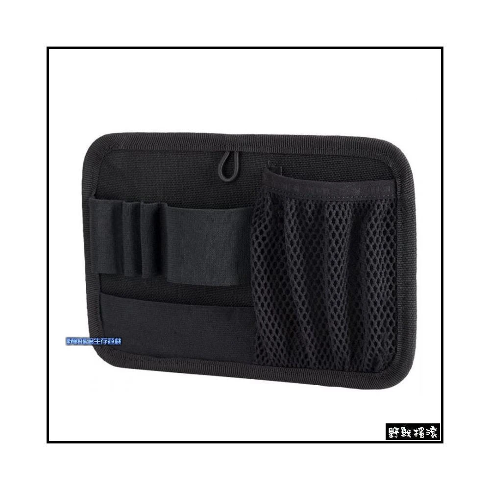 野戰搖滾 ROCO 魔鬼氈背包收納整理板 (黑色) 魔鬼粘貼片側背包分隔板網袋筆插背包內置袋工具袋
